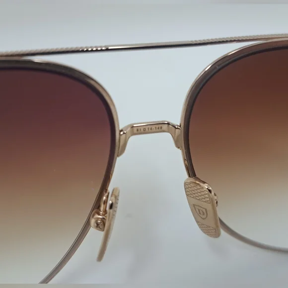 Dita Moddict DTS144-02 Aviator White Gold Brown  Gradient Gucci Mane 61-14-140 - Picture 6 of 15